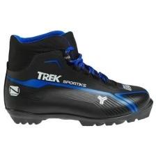 Trek Ботинки лыжные TREK Sportiks NNN ИК, цвет чёрный, лого синий, размер 40